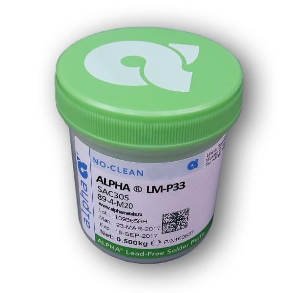 Паяльная паста ALPHA LUMET P33 Паяльная паста ALPHA LUMET P33